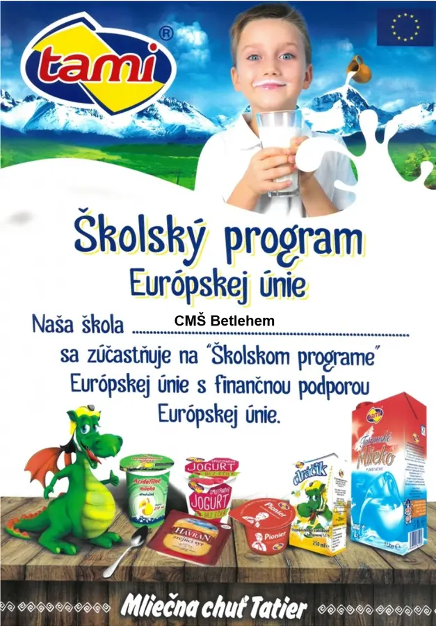 Mliečny program TAMI aj u&nbsp;nás